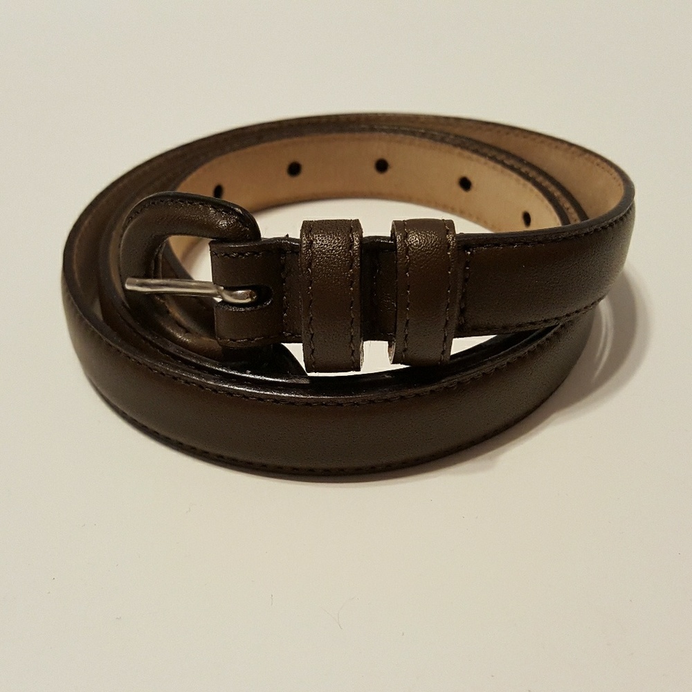 TALBOTS 6303 GENUINE LEATHER SLIM BELT